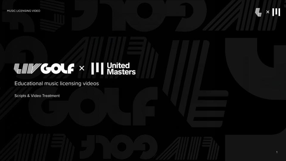 LIV Golf x UnitedMasters music licensing