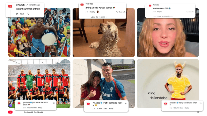 YouTube World Cup 2026 community management examples and engagement results